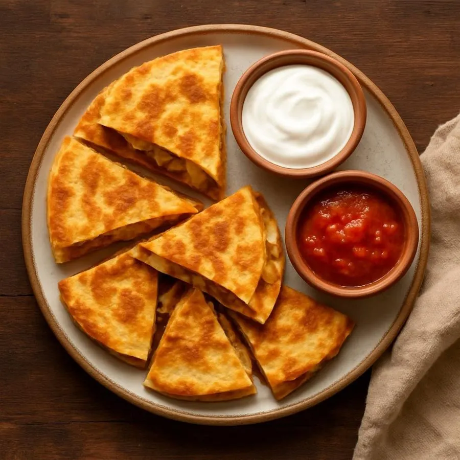 Crispy Chicken Quesadillas