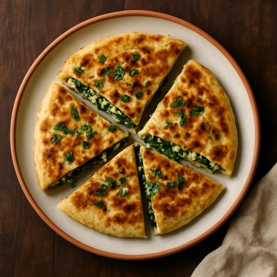Spinach and Feta Gözleme