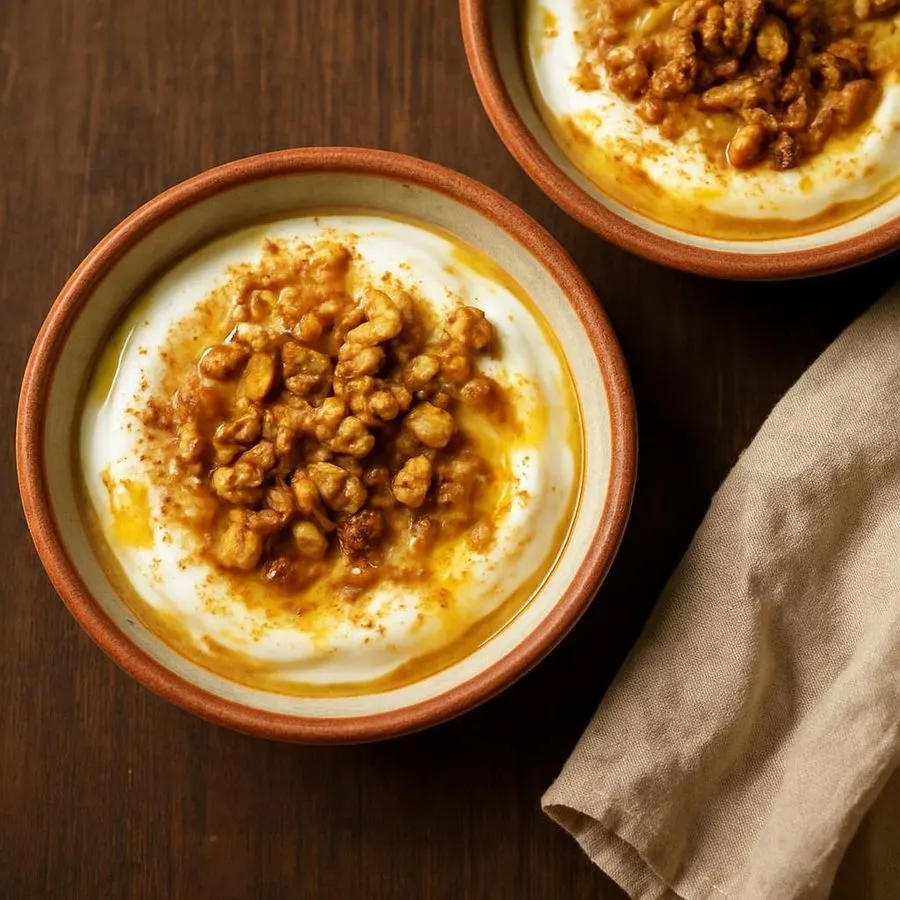 Greek Yoghurt with Honey and Walnuts