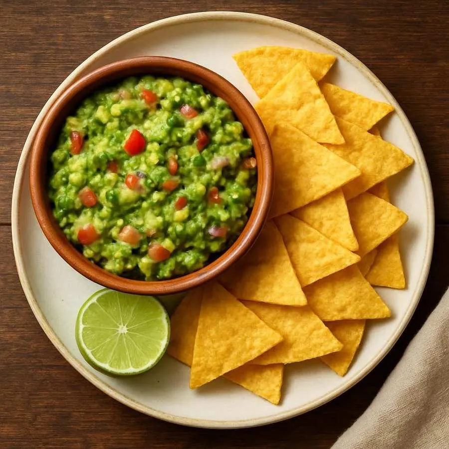 Guacamole with Baked Tortilla Chips