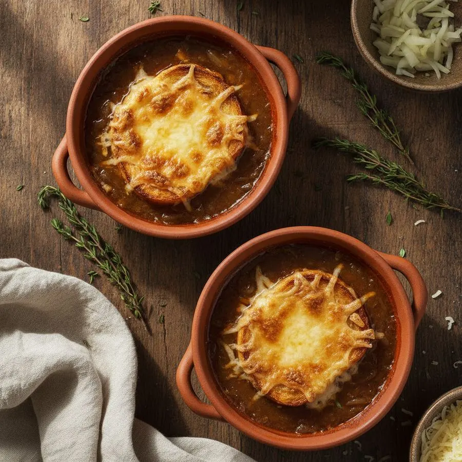 Deep Onion Soup, Gruyere Toast