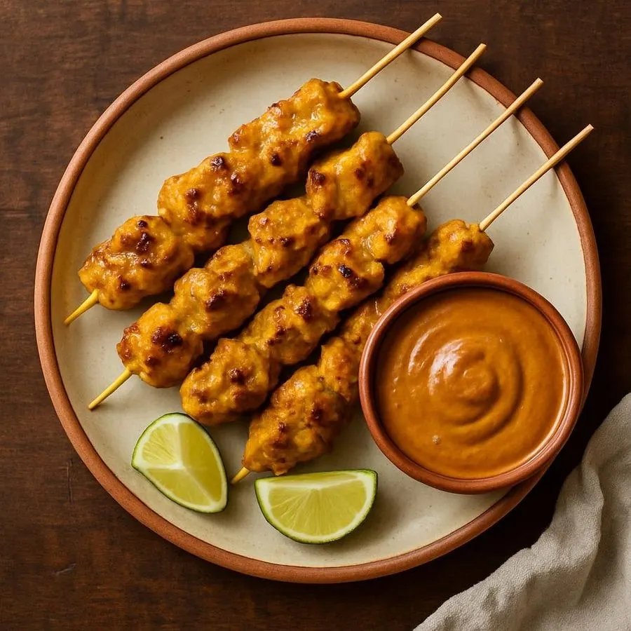 Indonesian Chicken Satay with Peanut Sauce