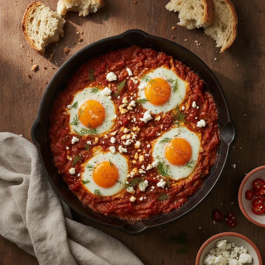 Shakshuka with Feta and Dill