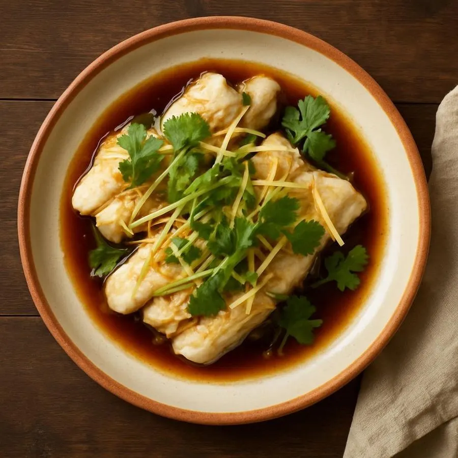 Steamed Fish with Ginger and Scallions